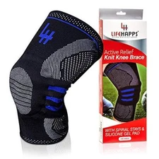 Active Relief Knee Brace by - Patella Knee Support Compression Sleeve with Si...