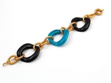 Bracciale Donna Blu Azzurro Gioielli Best Price Gold Fashion Idea Regalo Promo
