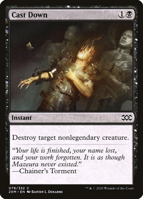 Cast Down 79 2XM Double Masters Foil MTG Deharme Black Instant Common NM