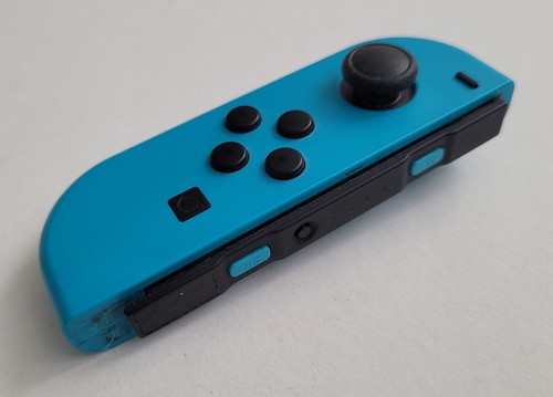 Nintendo Switch - Manette / Controller - Joy-Con Gauche - Bleu Neon - Photo 3/4