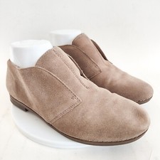 Franco Sarto Pieta Size 6.5 Slip On Suede Loafers Camel Tan Neutral Flat Shoes