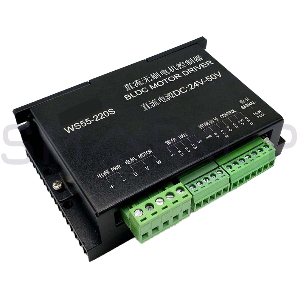 Ws55-220 Dc 48V 500W Cnc Bldc Controller Bldc Motor Borstelloze Spindel