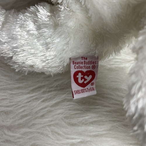 Ty Beanie Buddy - STARLETT el gato blanco (11,5 pulgadas) ojos azules medianos nuevo con etiquetas - Imagen 4 de 6