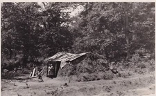 TERRACINA - Cardboard hut in the jungle 1931 Private photo postcard