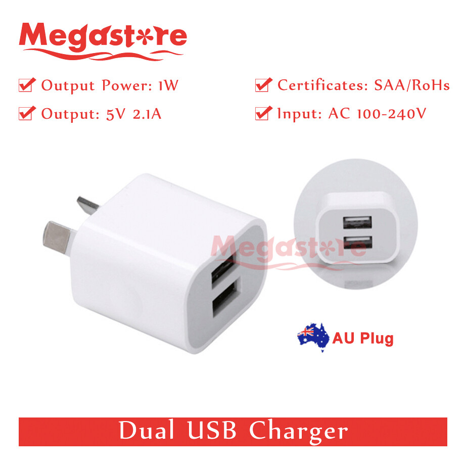 Dual USB Phone Wall Charger 5v 2.1A Power Adapter AU Universal Home