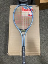 Vtg Spalding Invader Steel Frame Tennis Racket 4 1/2" with Case