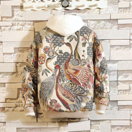 Japanese Embroidery Men Jacket Coat Dress Shirts Coat Bomber Jacket Clothes - Picture 4 of 11