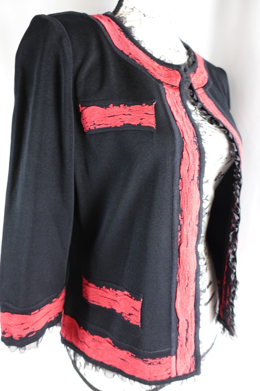 Ming Wang Womens Hook Loop Blazer Jacket Size Med… - image 20