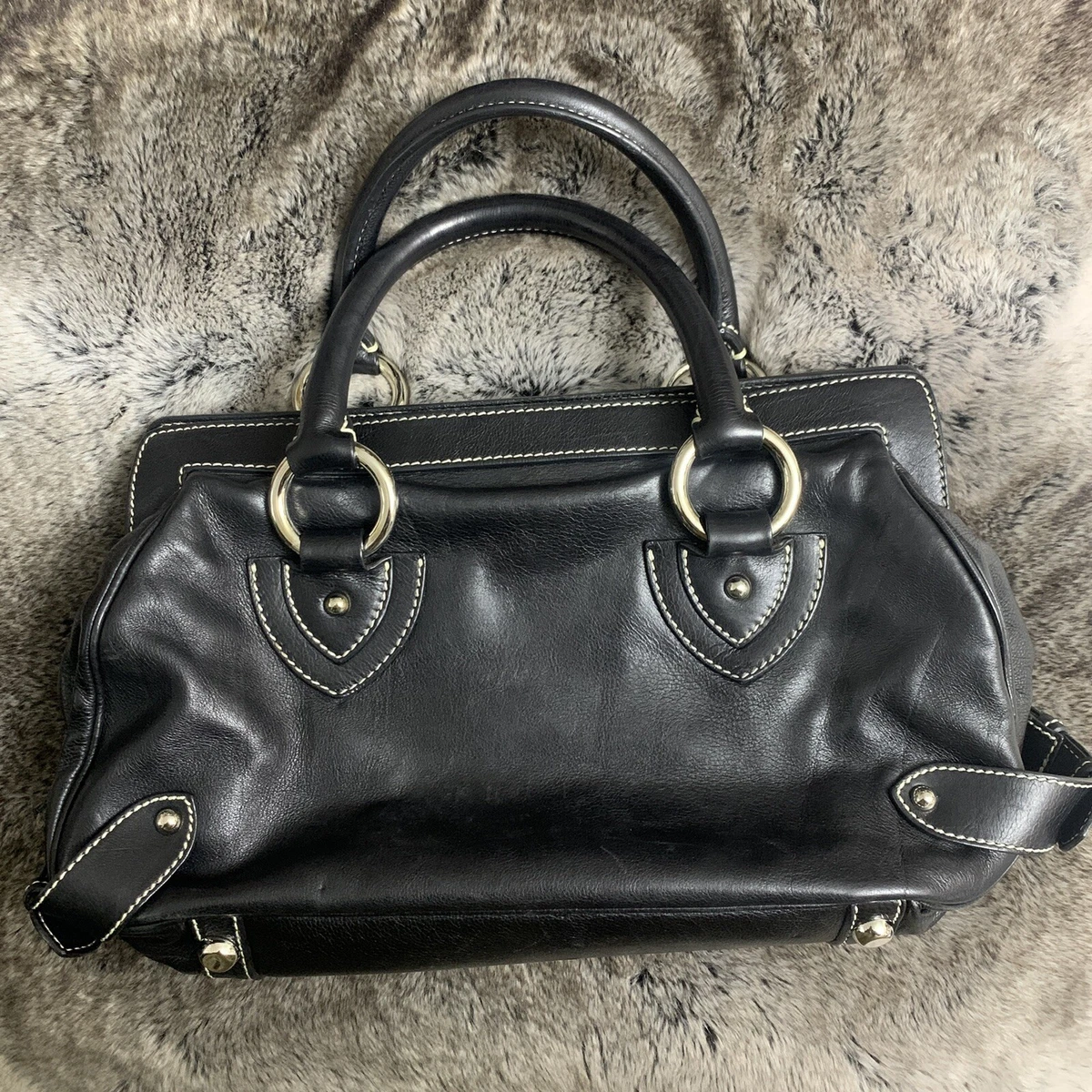 Marc Jacobs VINTAGE BLACK Leather DOCTOR BAG CHIC EUPHORIA 2000s