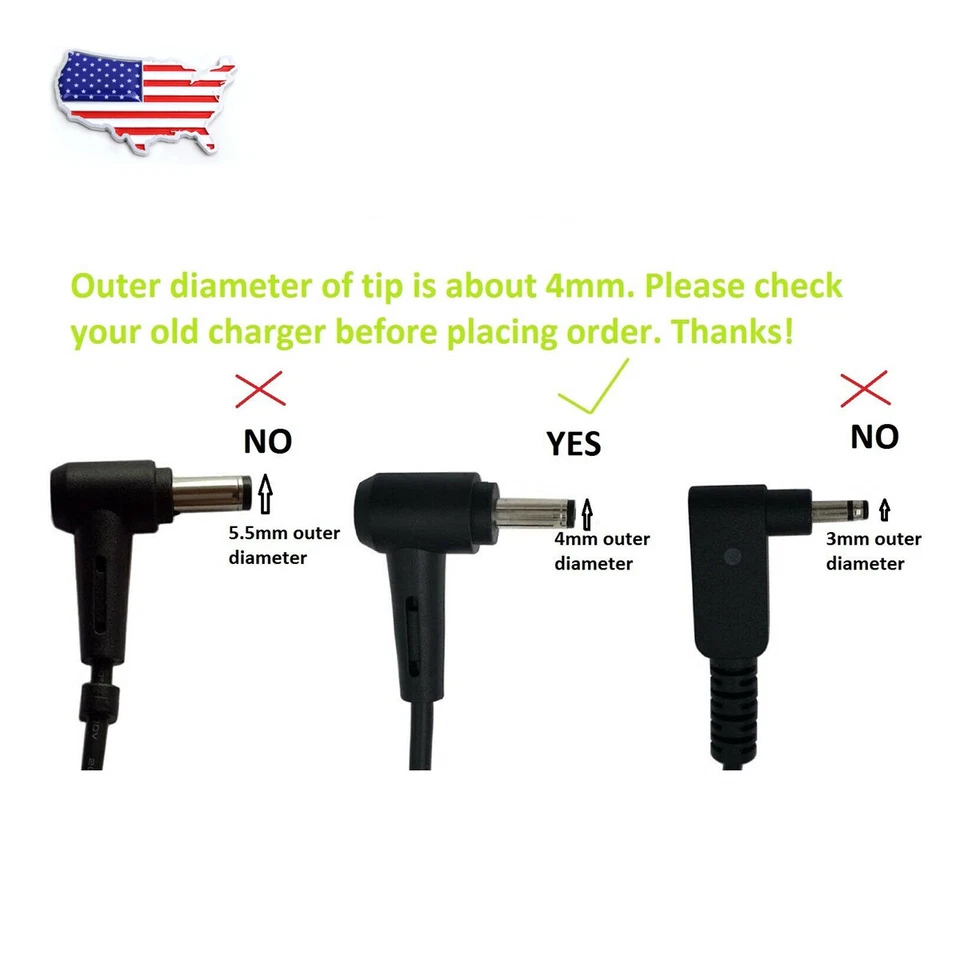 For ASUS 19V 2.37A 45W AC Adapter Charger Power Supply For AD883J20 X540S 4.0 mm - Image 3 of 4