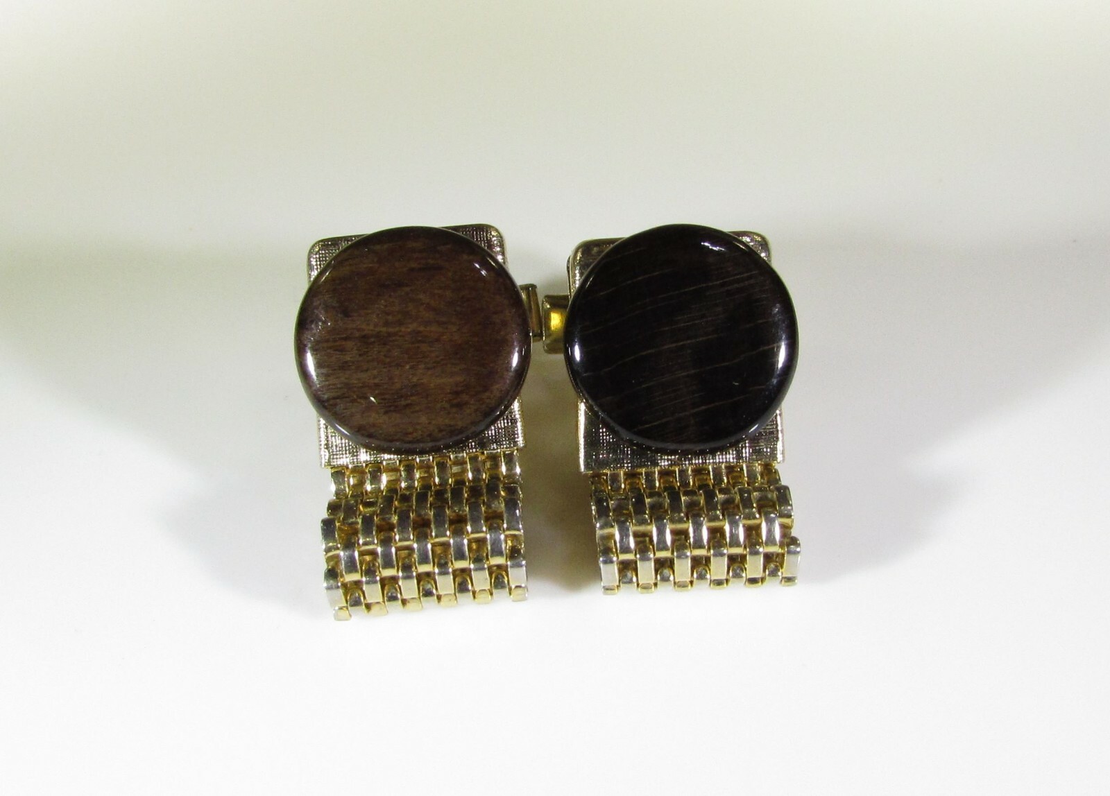 Wrap Cufflinks with Brown Stone - image 1