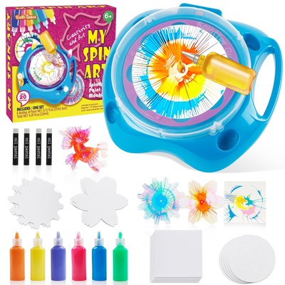 Spin Art Machine for Ages 6-8,Adjustable Speed Arts&Crafts Paint Spinner Toy ...