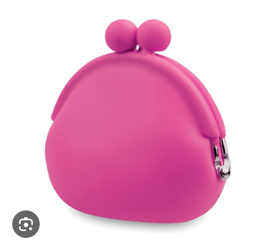 Pink Silicone Keychain Coin Purse New Trendy Design