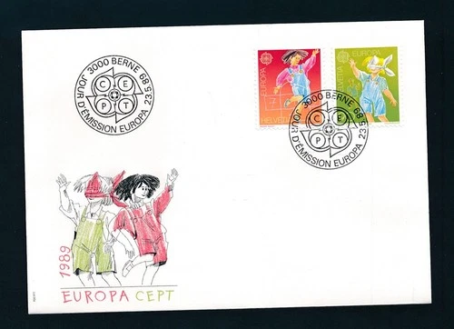 D480954 Switzerland FDC Europa CEPT 1989 Children's Games