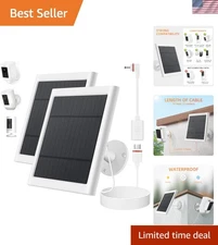 Comprehensive Solar Charging Solution for Ring Cameras - 2 Pack with Accessories
