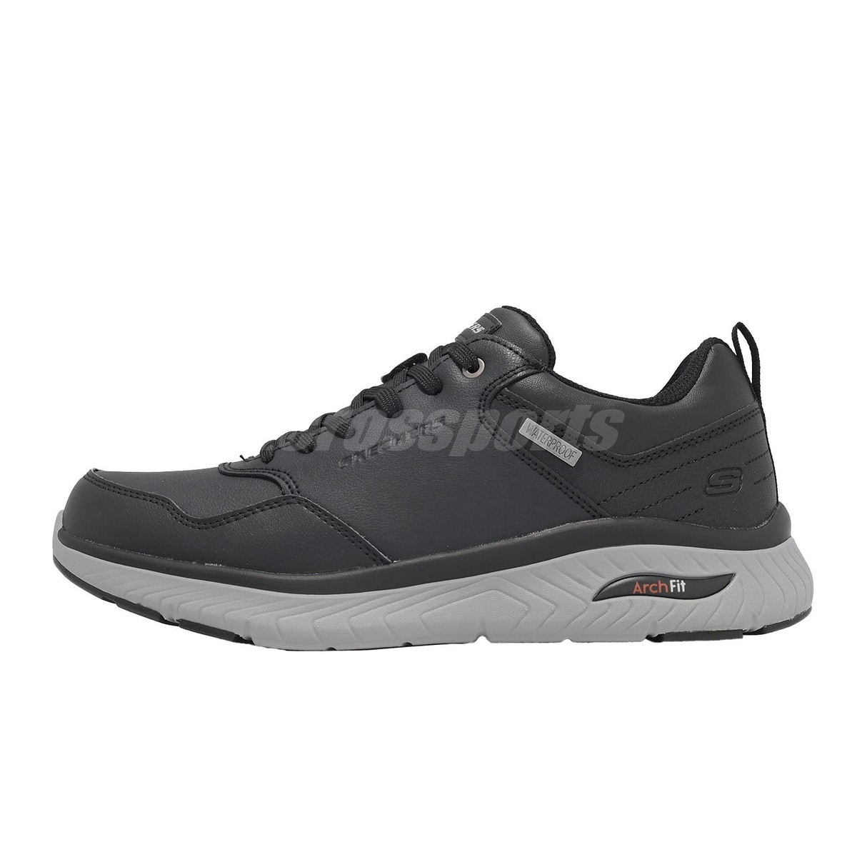 Skechers Arch Fit Crosser Black Grey Men Casual Waterproof  display picture 3