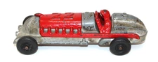 Hubley Cast & Diecast Racer #22 7.5" 40s Silver/ Red