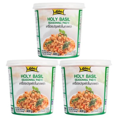 Lobo Würzpaste Holy Basil Paste Basilikumpaste scharf 3x400g