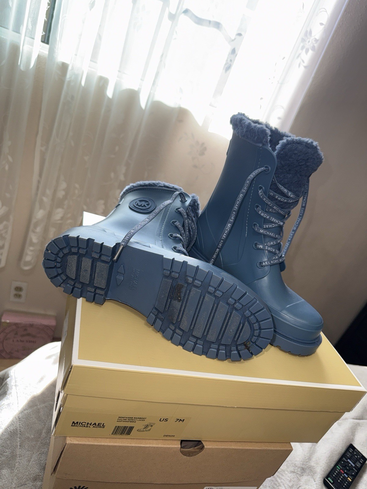 Michael Kors Women's Black Rain Boots Size 7 thumbnail 2