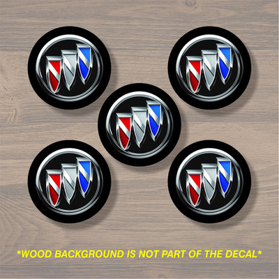 Vinyl Decal Sticker Overlays Fits Buick Wheel Center Cap x5