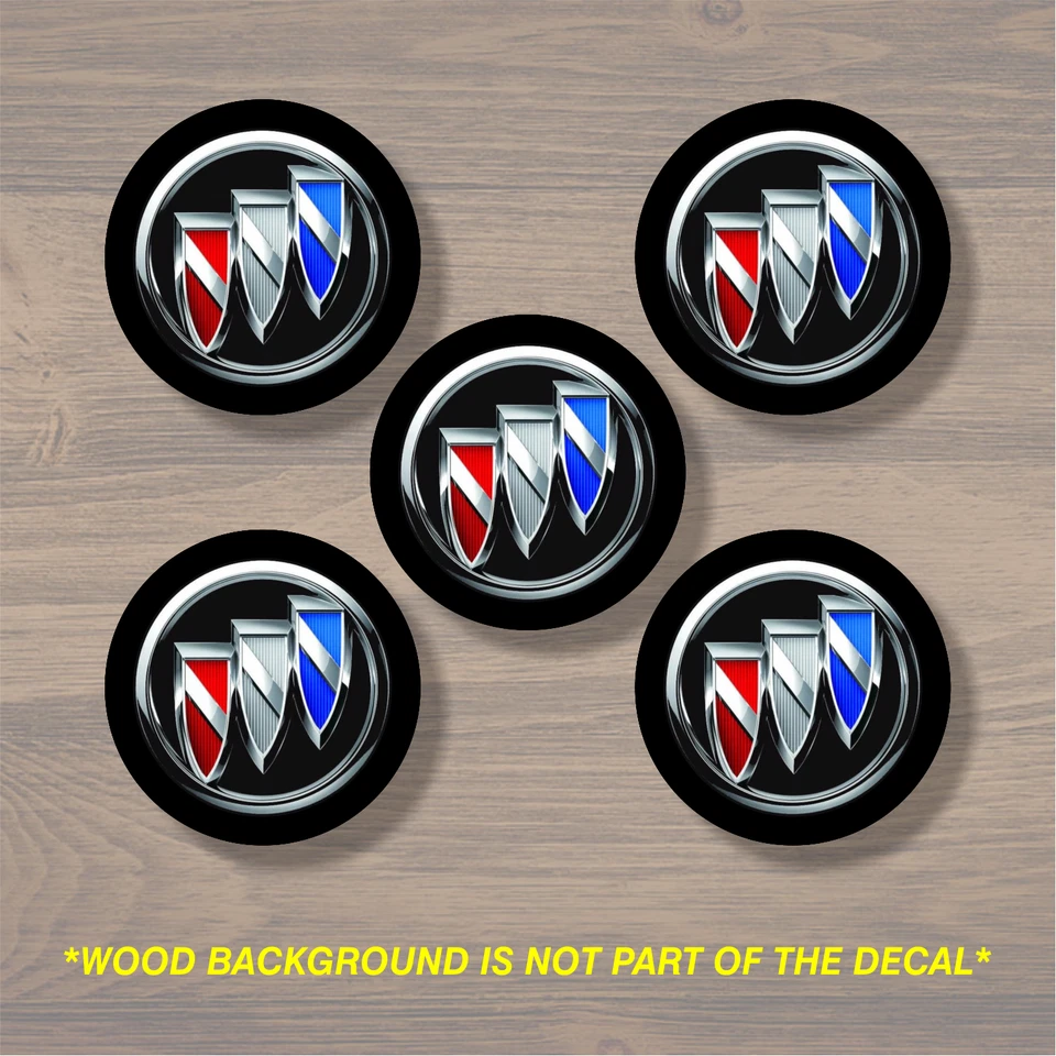 Buick Wheel Center Cap Overlay x5, Vinyl Decal Sticker