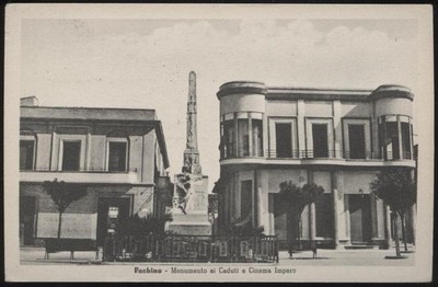 postcard PACHINO monument to the fallen and cinema empire