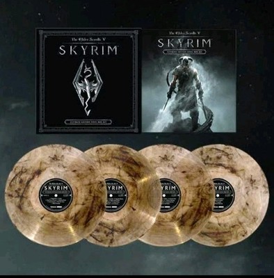 Skyrim Ultimate Edition Soundtrack Vinyl Record 4 LP Paarthurnax Box Set OST VGM