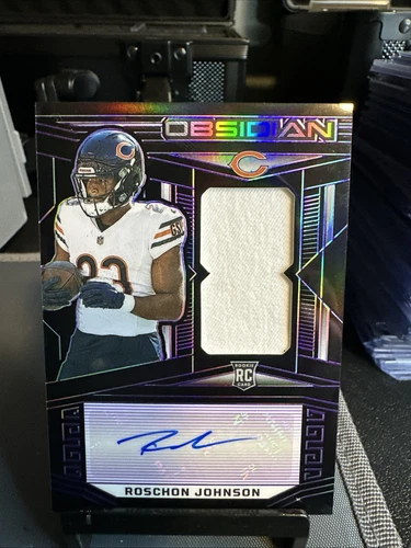 ROSCHON JOHNSON 2023 OBSIDIAN RPA ROOKIE PATCH PURPLE ETCH RC AUTO /75 Q2628