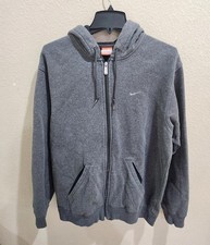 Vntg Nike Men s The Athletic Dept Dark Gray Zip Up Hoodie Y2K Sz Medium