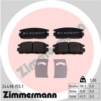 Bremsbelagsatz Scheibenbremse Zimmermann 24498.155.1 FüR Antara Opel Captiva L07