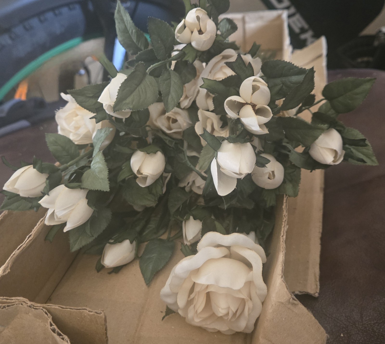 Gorgeous Faux White Roses For Wedding Or Home Decor