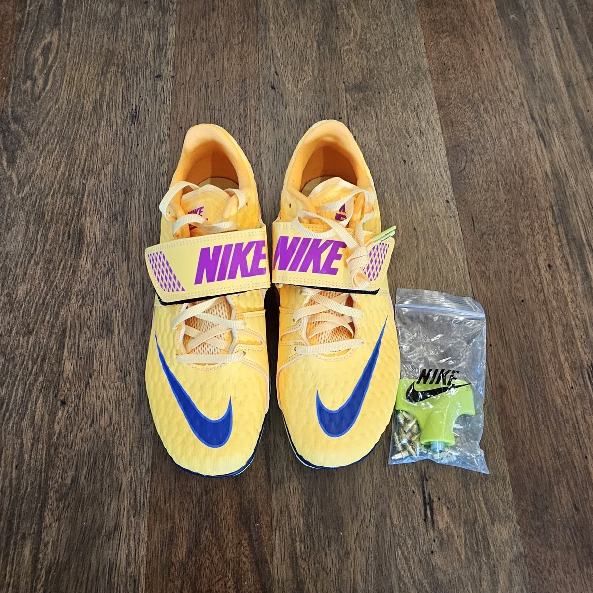 Nike High Jump Elite Track Shoes Mens Size 7.5 Yellow Citron  display picture 2