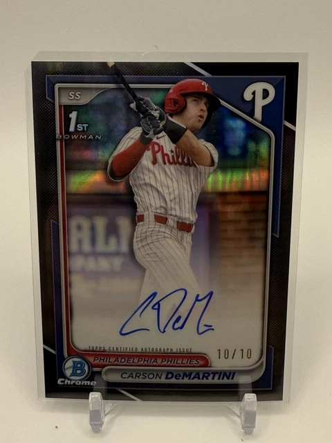 Carson DeMartini 2024 Bowman Draft #CPA-CD 1st  AUTO Black [#10/10] Bookend