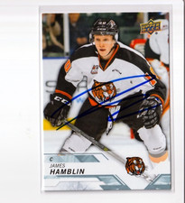JAMES HAMBLIN autographed SIGNED '18/19 Upper Deck CHL card MEDICINE HAT TIGERS