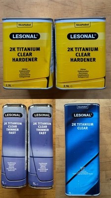 Lesonal 2K Titanium Clear Coat Kombi. 5Liter + 5Liter Hardener + 2Liter Thinner