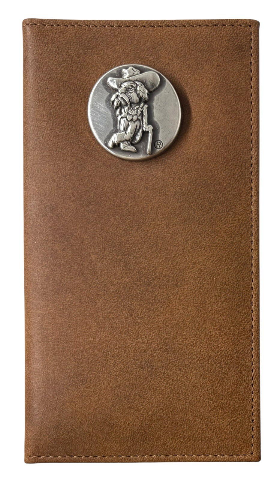 Ole Miss Colonel Reb Leather Secretary Pocket Wallet by Enmon-New