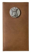 Ole Miss Colonel Reb Leather Secretary Pocket Wallet by Enmon-New