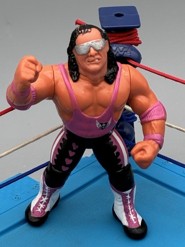 WWF Bret Hart Vintage Hasbro Series 8 1994 Pink Ac...