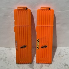 Lot of 2 NERF 18 Max Round Magazine Clip N-Strike Elite Dart Gun Ammo Orange