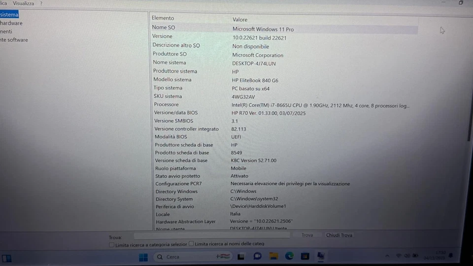 HP EliteBook 840 G6 14", i7, 512 GB SSD, 16GB, Win 11 Pro - Bild 3 von 4