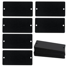 Aluminum Engraving Blanks 2 Holes 1.5x3 Inch 25 PCS Black Dog ID Tags Maker