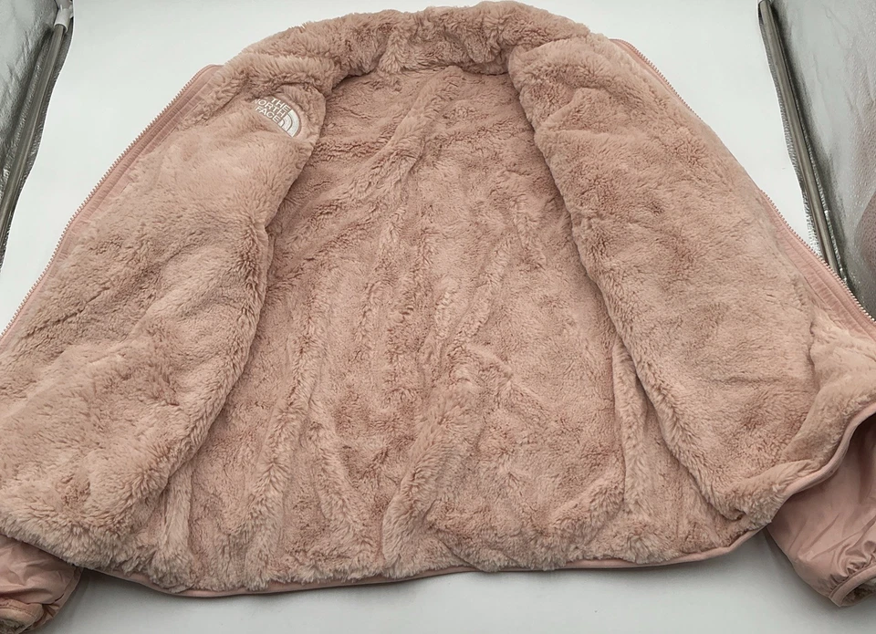 Chaqueta polar reversible impermeable cremallera completa The North Face para niña - rosa - talla: XL Foto 2 de 4