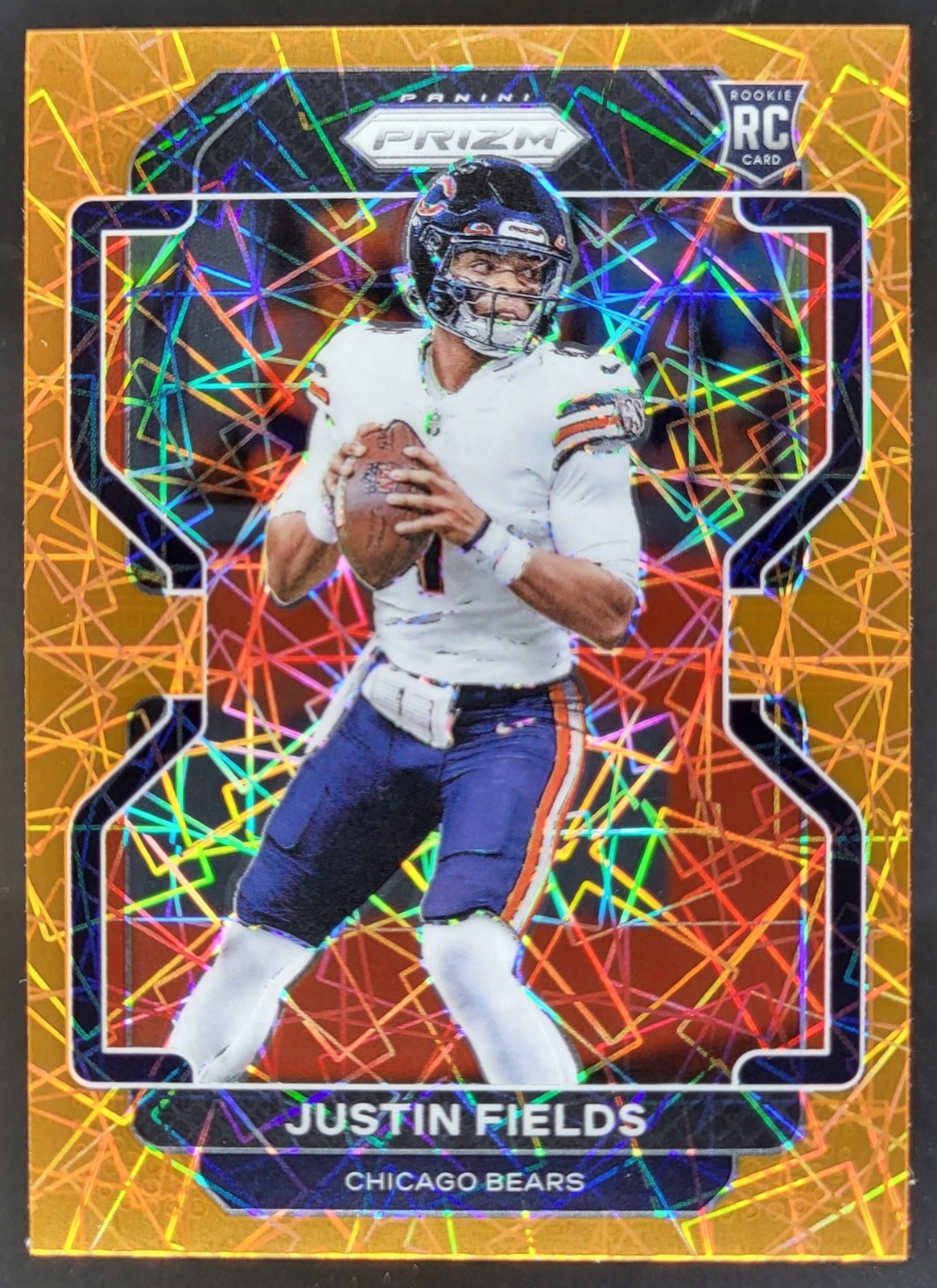 2021 Panini Prizm Justin Fields Lazer #334 RC Chicago Bears NL