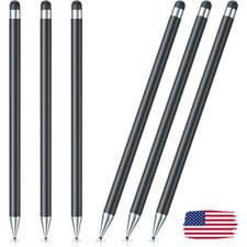 Stylus Pen for Touchscreen, 6 PCS Pencil 2-in-1 High Precision Black