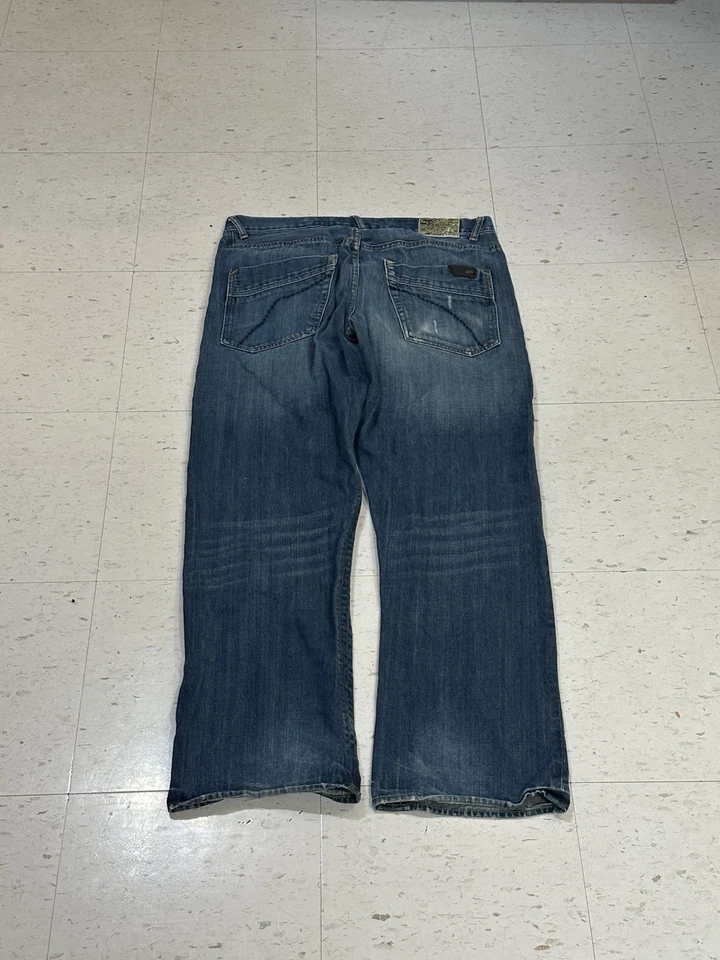 Pantalones de mezclilla rectos Fox Racing Fox talla 36x32 desteñidos azul oscuro Foto 3 de 4