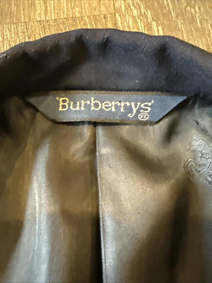 Blazer Burberry Azul Marino Dorado Botón Super 100's Doble Pecho 46L Foto 3 de 4