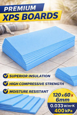 XPS Insulation Board for Underfloor Heating panels Underlay 400kPa 6mm thick