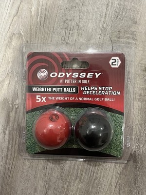 Odyssey Weighted Putt Balls Putting Aid 2-Pack Red/Black Golf Indoor/Outdoor