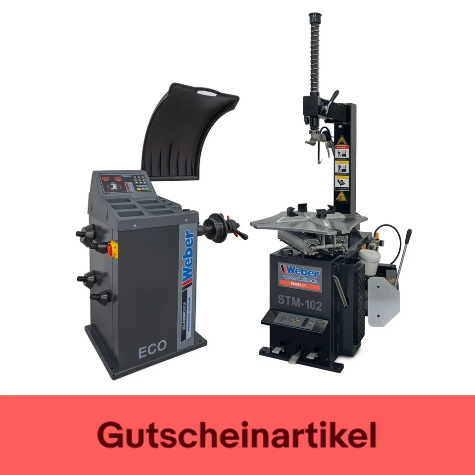 Weber PKW Montiermaschine STM-102 Wuchtmaschine ECO Auswuchtmaschine Sparpaket