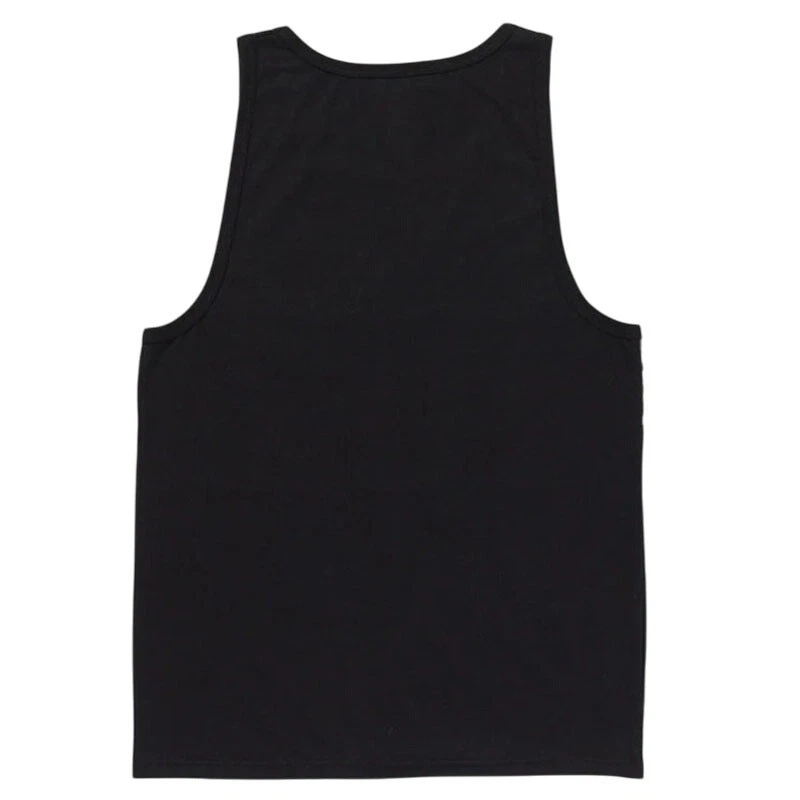 Volcom Tank Top Mens Small Black Floral Cotton Summerside Striped Round Neck - Image 2 of 4